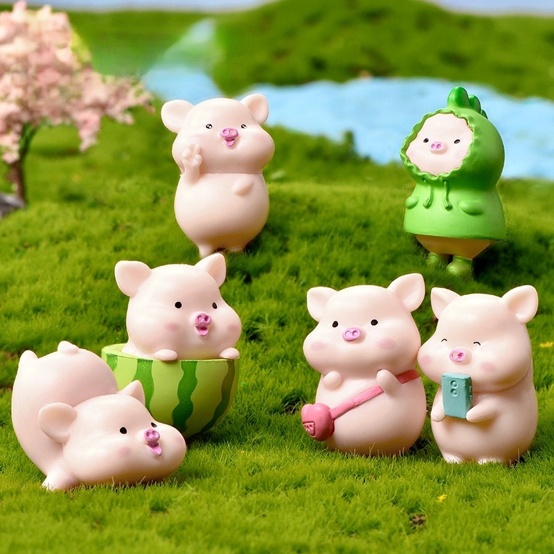 Car Accessories Etsy - 7 stücke Nettes Kleines Schwein Puppe
