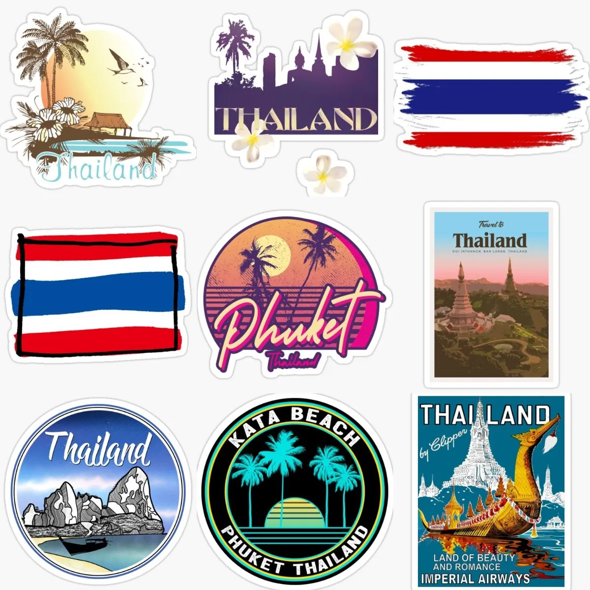 Car Accessories Thailand - T Thailand Flagge Landschaft Emblem Kreative