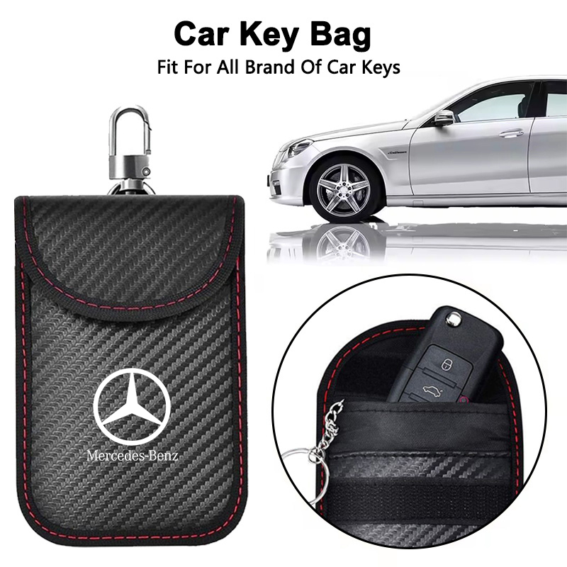 Car Key Signal Blocker - Autoschlüssel-Schutzhülle Signalblocker-Tasche RFID-Abschirmungstasche für Mercedes Benz