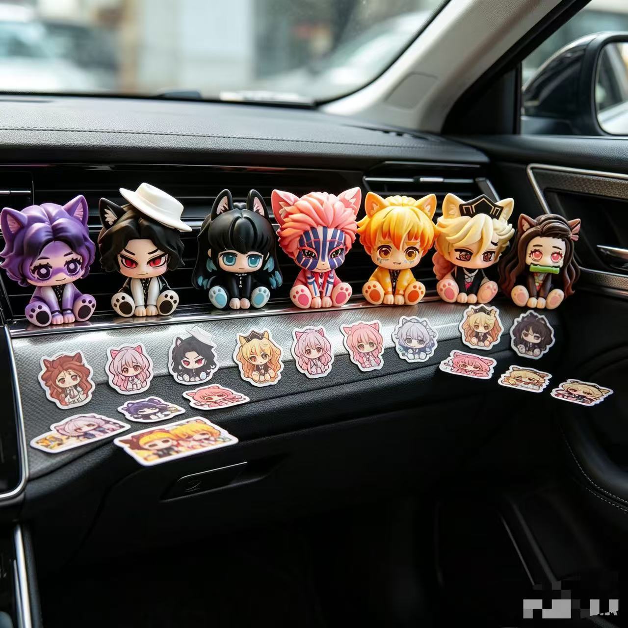 Car Accessories Etsy - Demon Slayer Niedliche Chibi-Figur als Auto-Ornament,