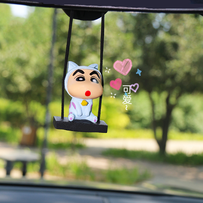 Car Accessories Hanging From Mirror - Kawaii Shin Chan Auto-Anhänger Niedlicher Rückspiegel-Duftanhänger