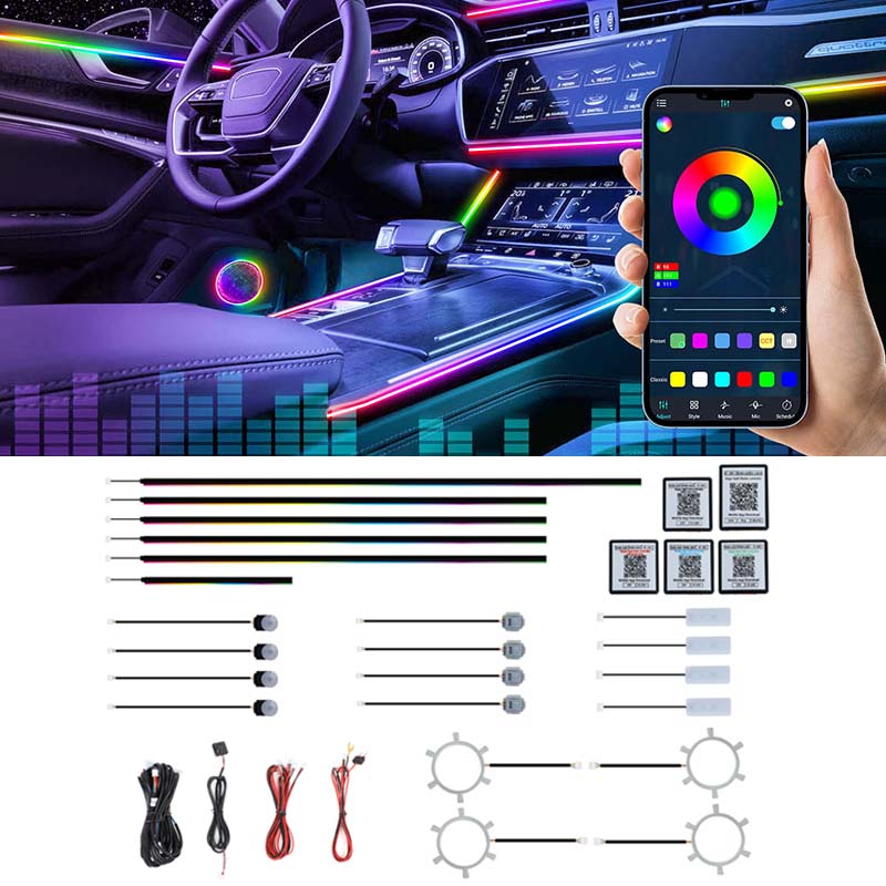 Led Interior Ambient Light - 22-in-1 Dream Color RGB Dynamisches Auto-Innenbeleuchtungsset