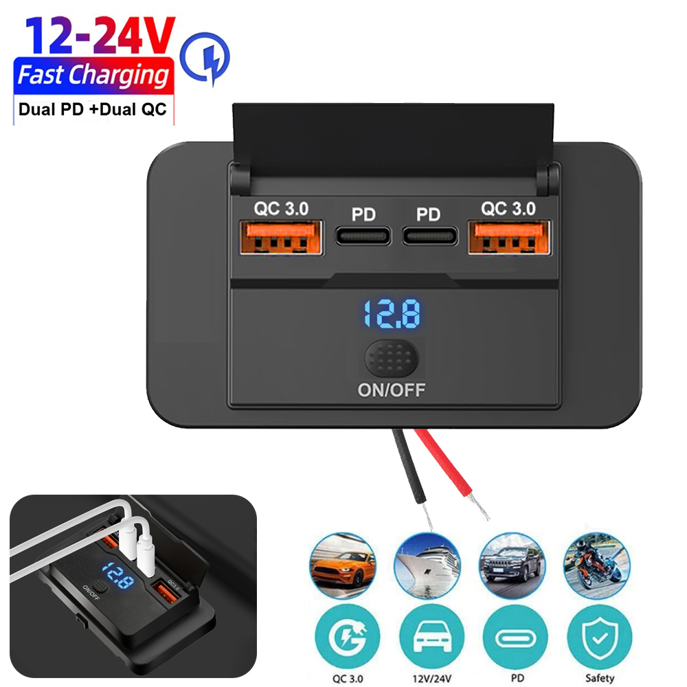 Car Accessories Thailand - Neue 4 Ports Auto Ladegerät Buchse