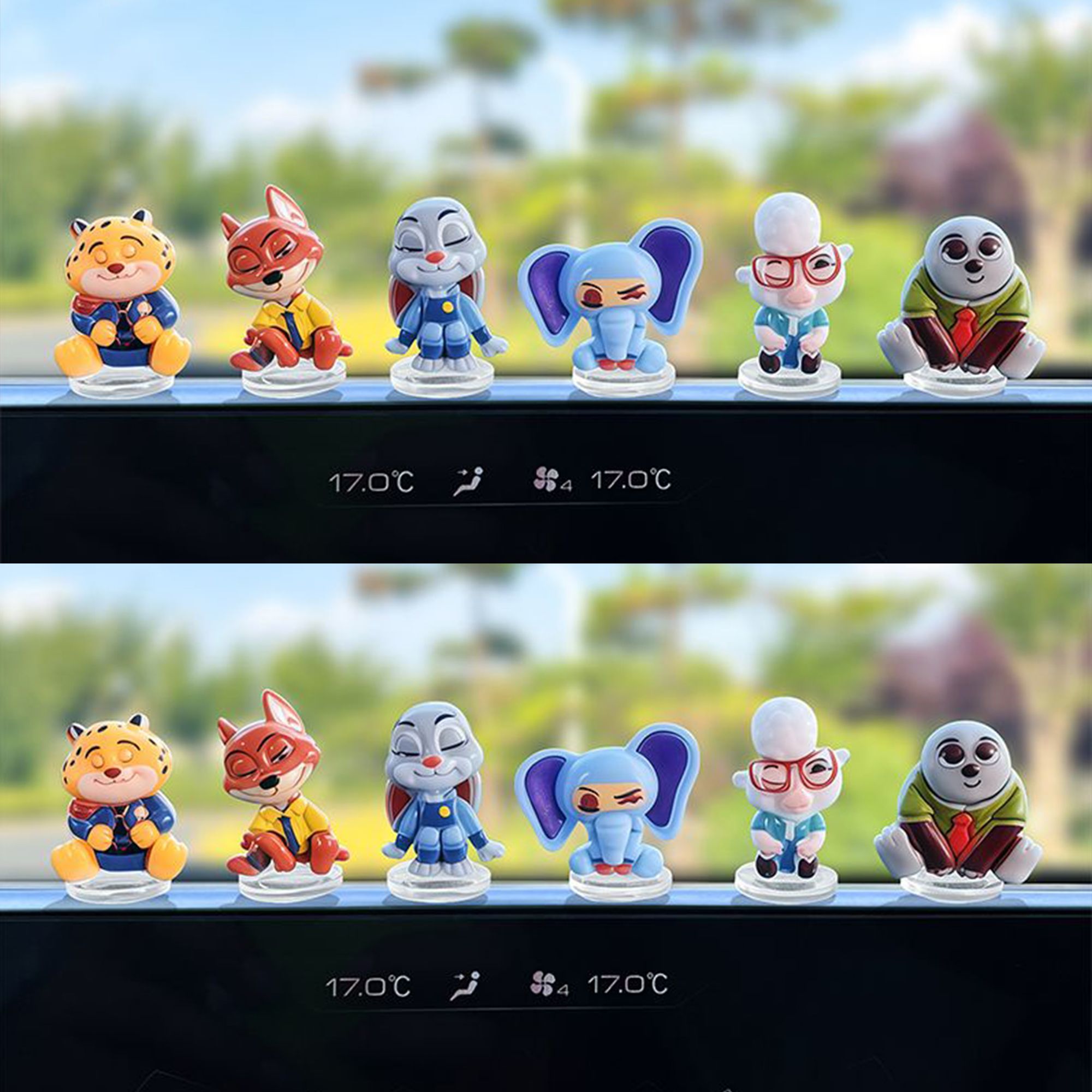 Car Accessories Etsy - Zootopia Cartoon-Auto-Ornament für die Autodekoration, Armaturenbrett-Dekoration,