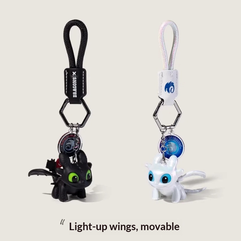 Car Accessories Light - Echter Drachenzähmungsmeister Zahnlos Nachtschatten Weißlichtschatten Schlüsselanhänger