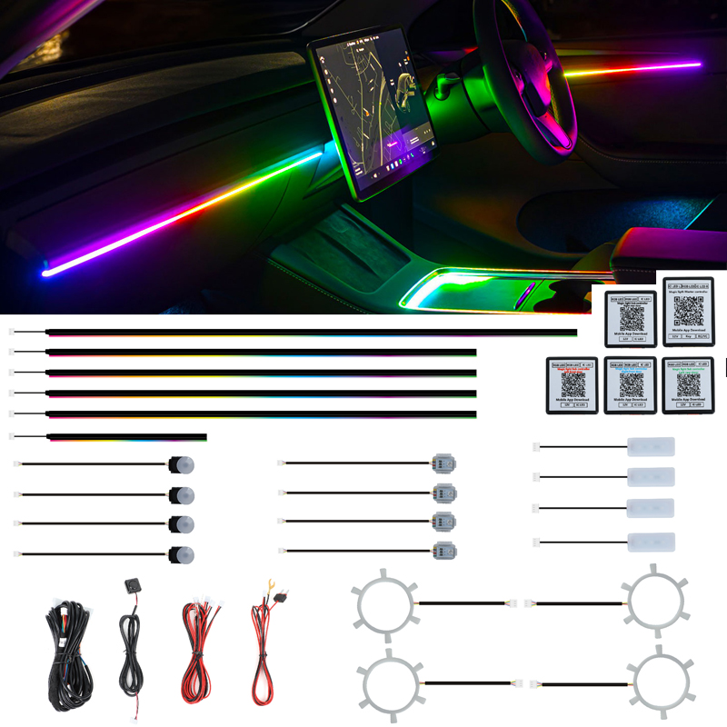 Led Interior Ambient Light - Fabrikgefertigtes, individuelles Ambiente-Beleuchtungsset, einfach zu installierendes