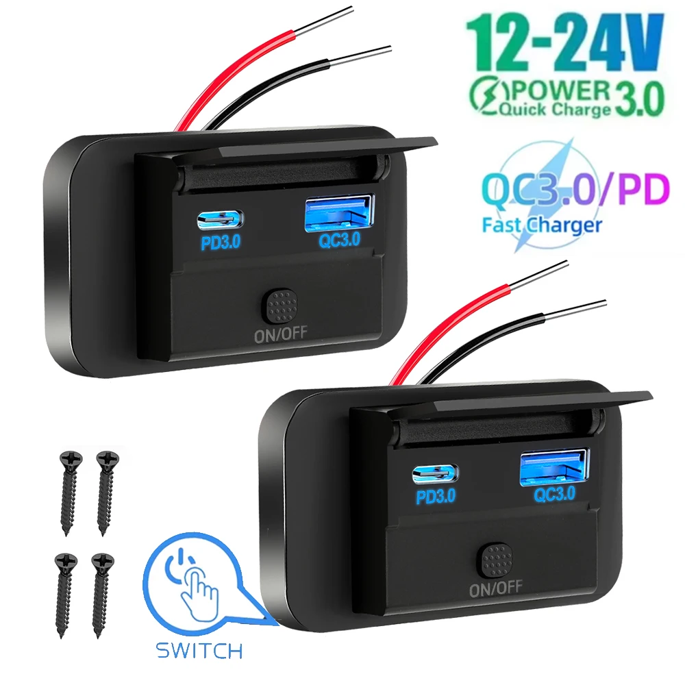 Car Accessories Thailand - 12V-24V Autoladegerät Steckdose PD 30W und