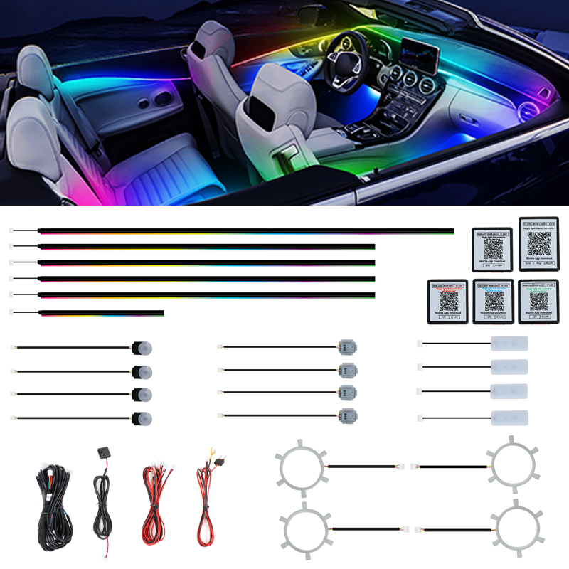 Led Interior Ambient Light - Willkommen: Individuelle Ambientebeleuchtung, einfache Installation, 22-in-1