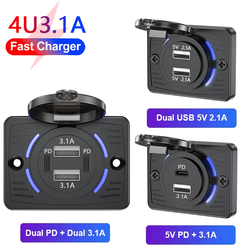 12V-24V Dual USB QC3.0 PD 3,1A – Car Accessories Thailand Bewertung und Preis