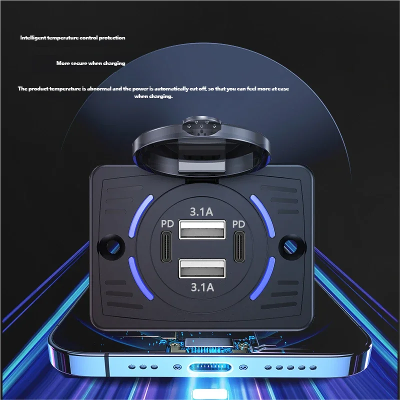 12V-24V Dual USB QC3.0 PD 3,1A – Car Accessories Thailand Bewertung und Preis