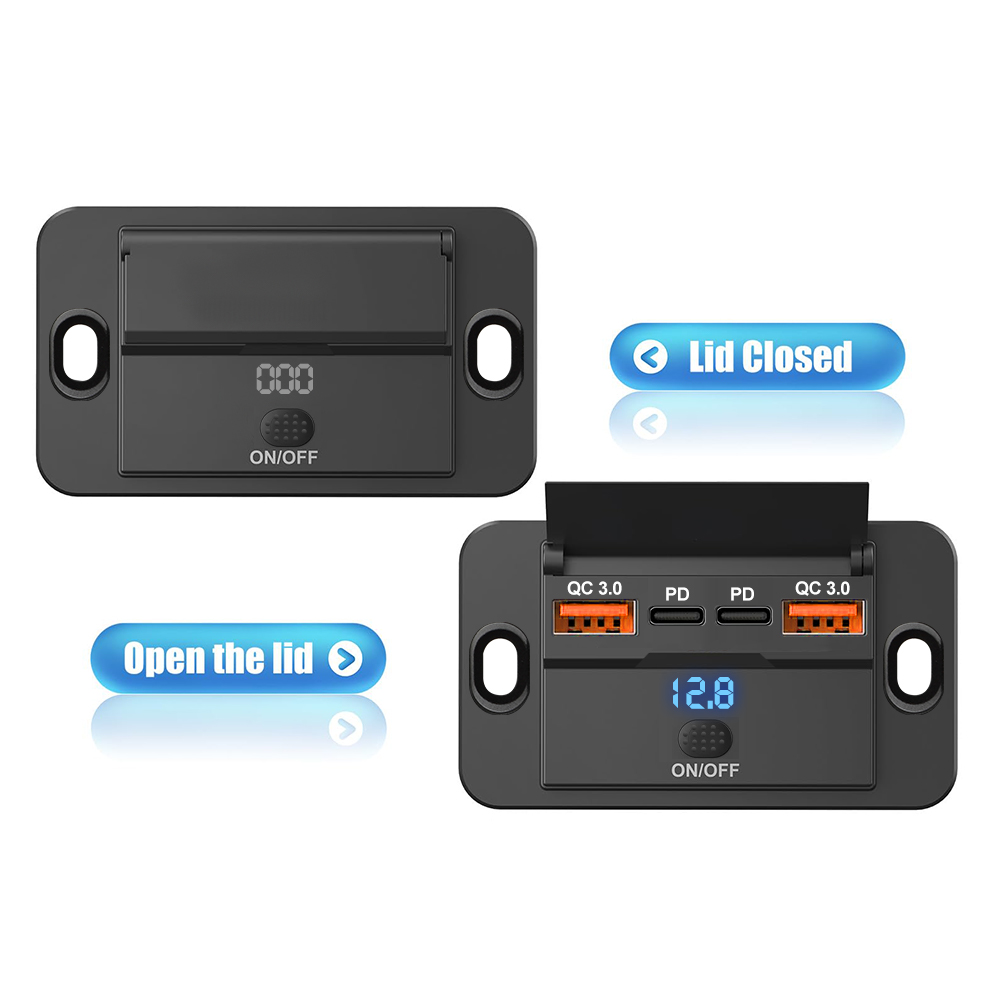4-Port 12/24V USB-C Wandsteckd – Car Accessories Thailand Bewertung und Preis