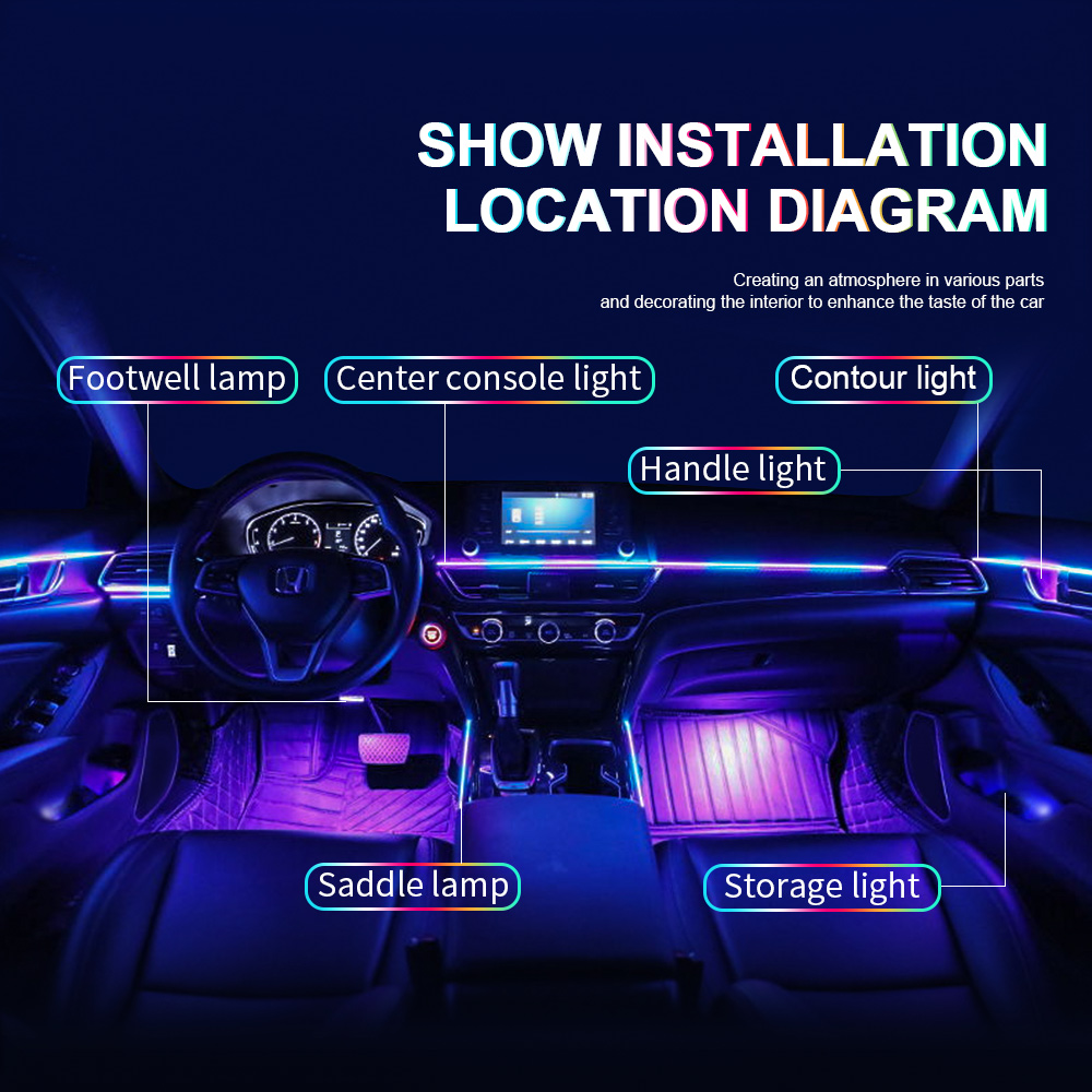 6/10/14/18 in 1 LED Acryl Auto – Led Interior Ambient Light Bewertung und Preis